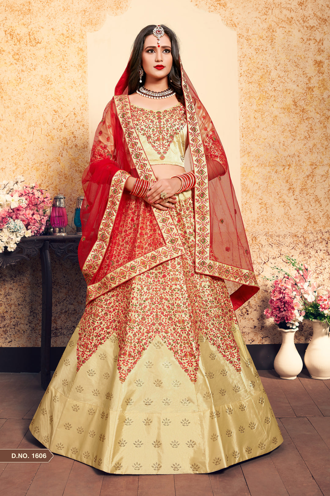 Satin Lehenga Choli with Embroidered Blouse | Party Wear Lehenga Set