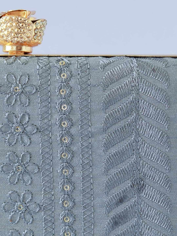 Mughal Embroidered Box Clutch | High-End Fashion Evening Handbag