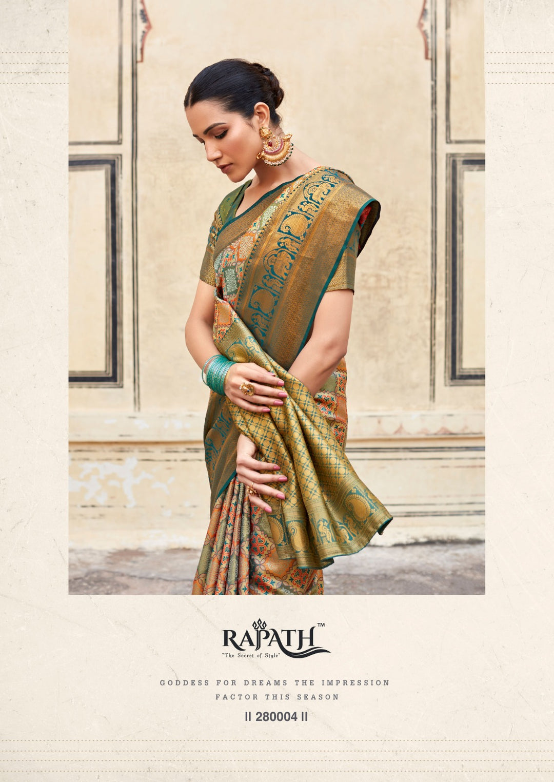 Traditional handloom saree in pure silk with rich cultural heritage details