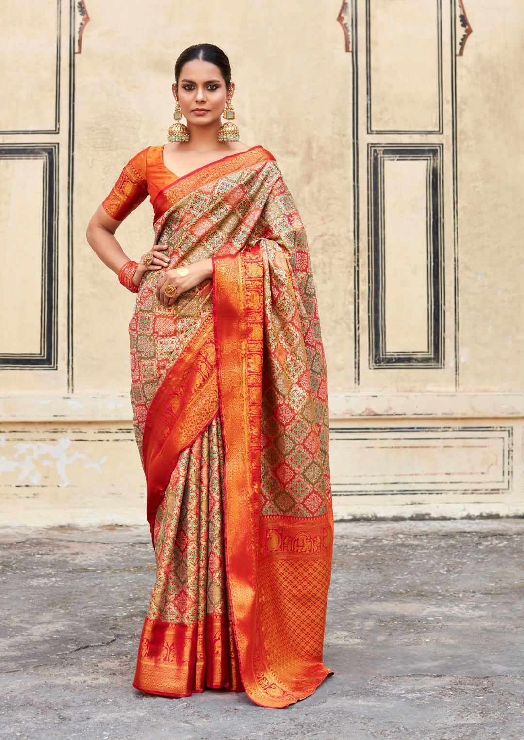 Pure Handloom Pattu Silk Saree | Traditional Indian Sari