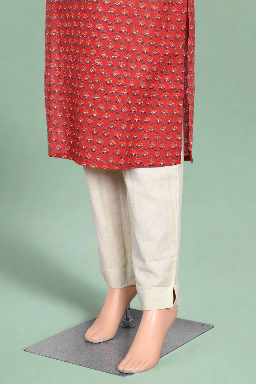 Beautiful red floral printed kurti for women, ideal for elevating your ethnic wardrobe with stylish Indian designs