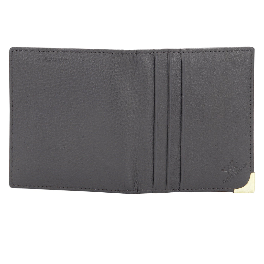 Genuine leather gray cardholder