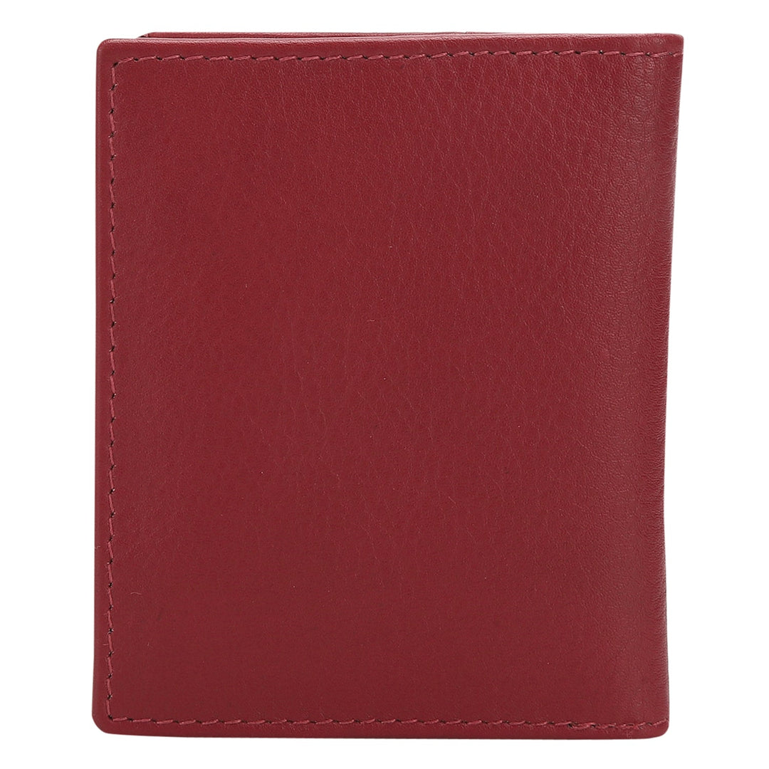 Genuine leather maroon cardholder