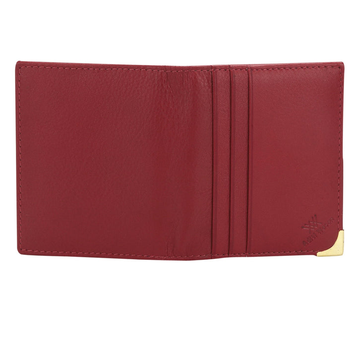 Genuine leather maroon cardholder