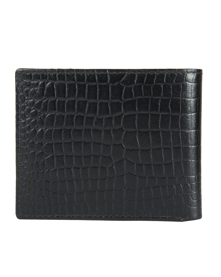 Embossed Croco Black Wallet