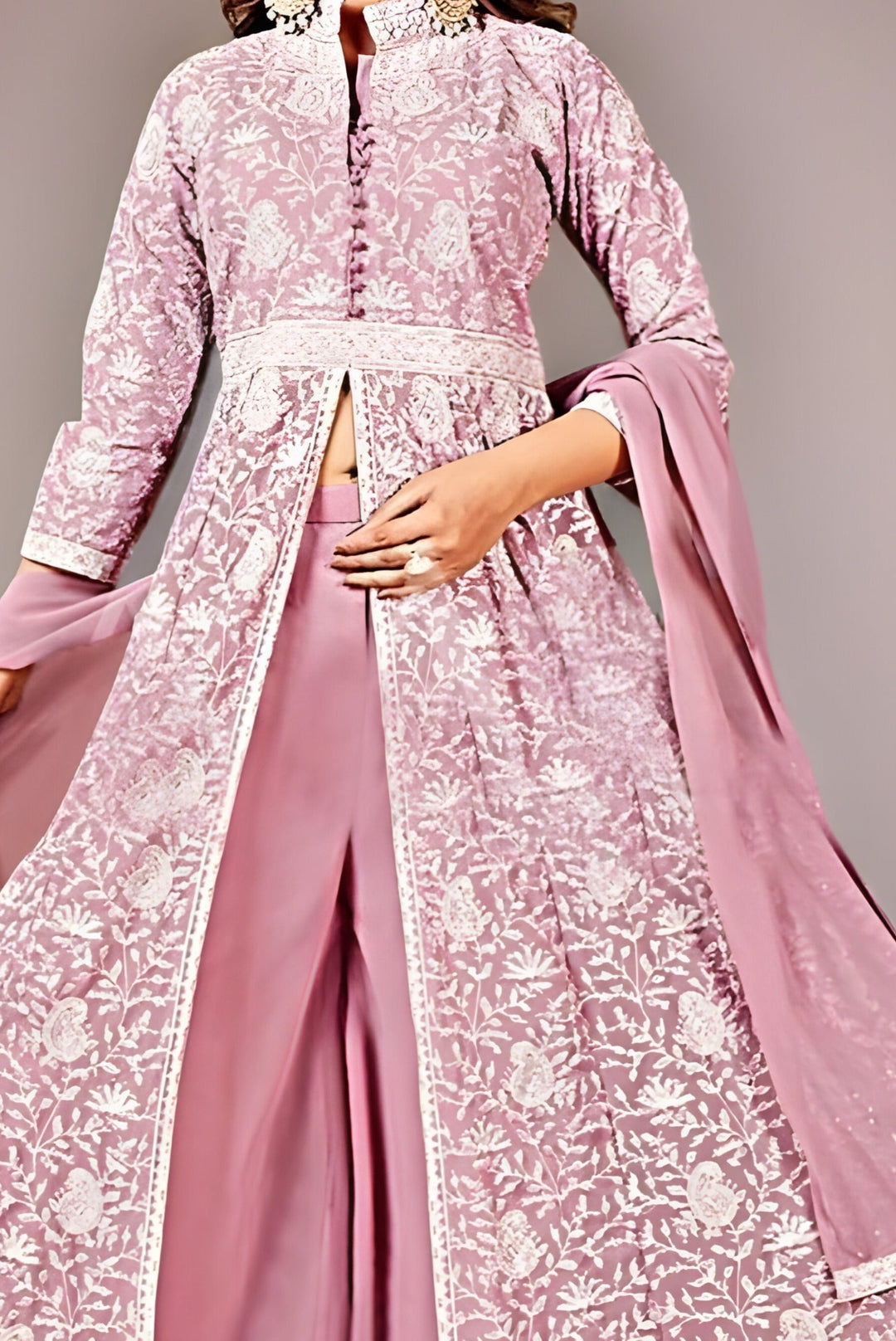 Elegant vibrant pink lehenga set crafted for women’s fashion.