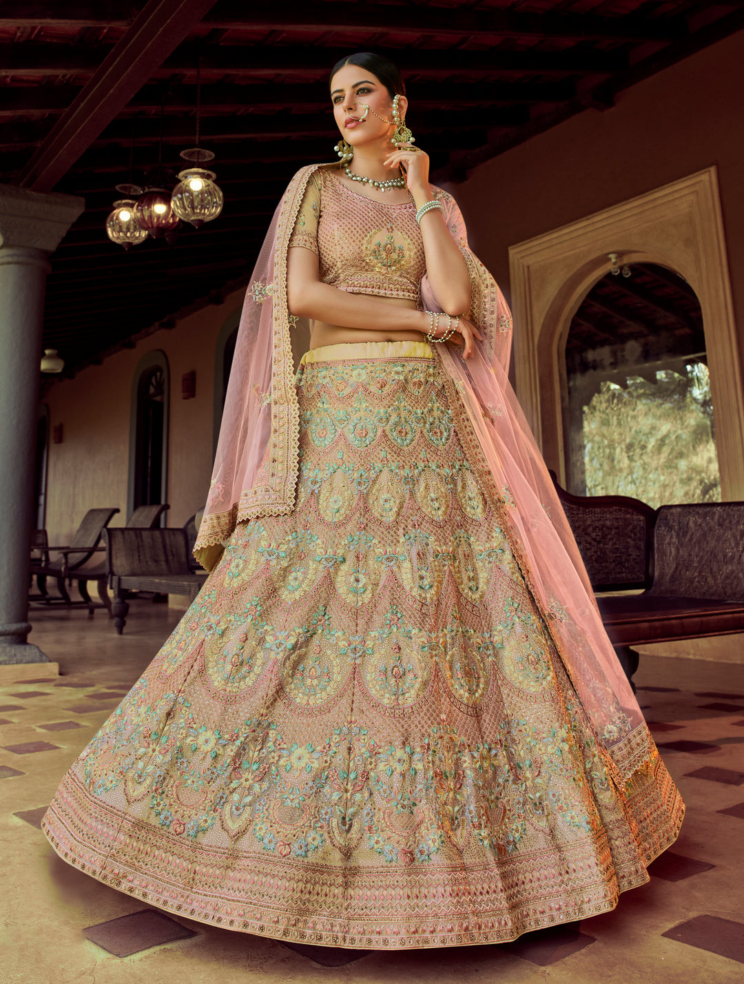 Peach Wedding Lehenga | Traditional Craftsmanship & Modern Style