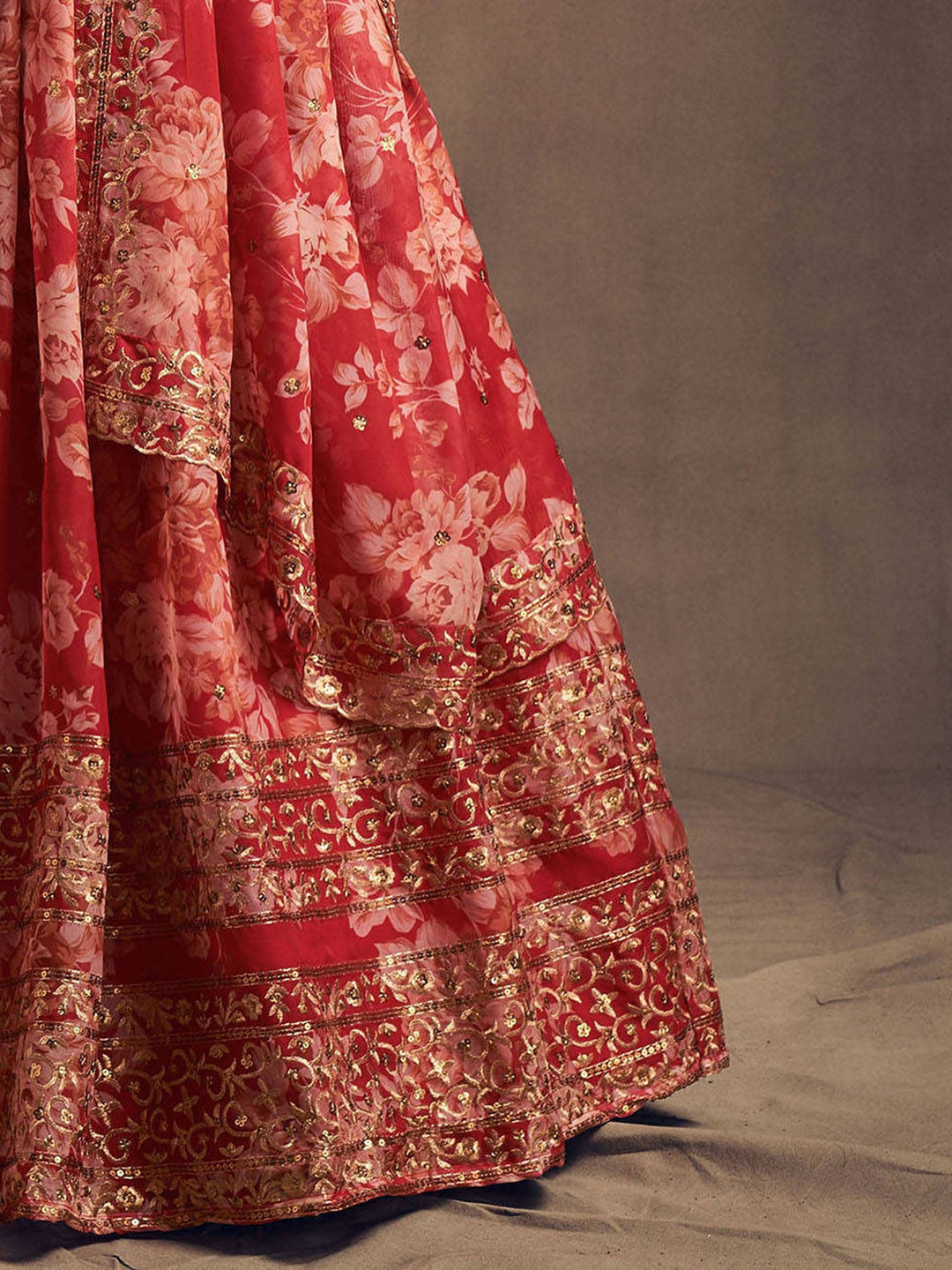 Elegant red lehenga for special occasions and weddings