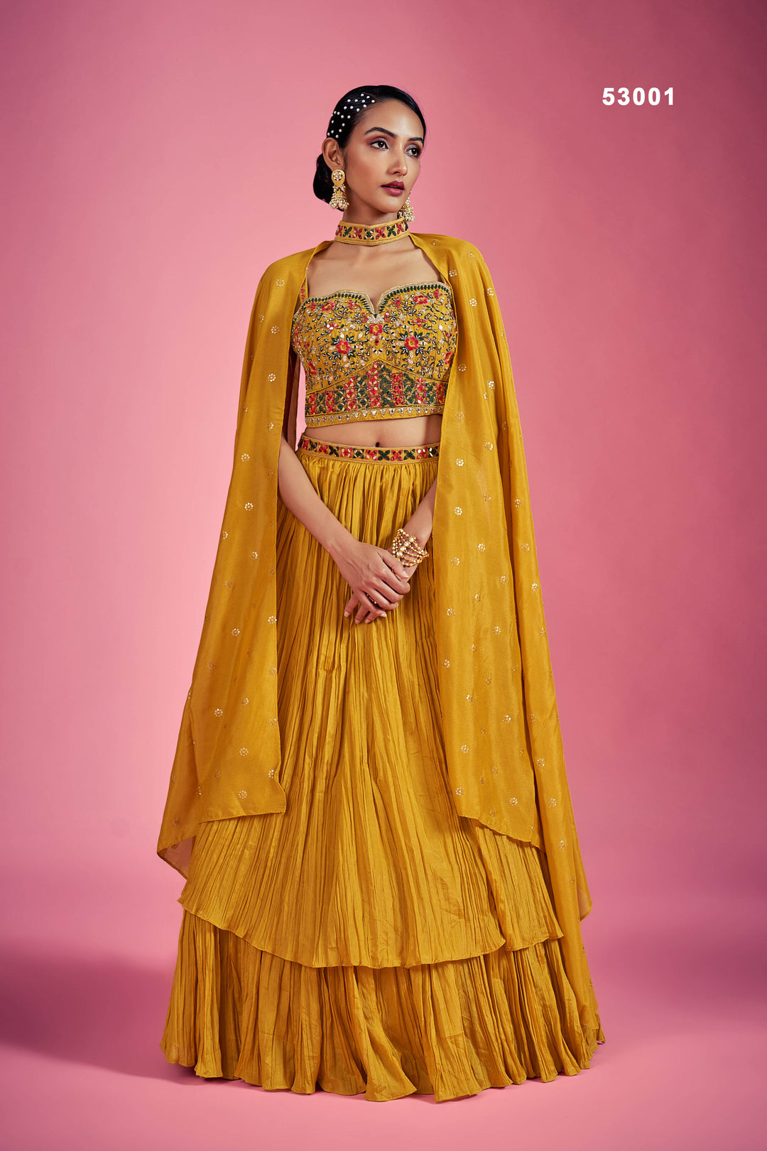 Ready to Wear Mirror Work Lehenga | Sequinned Lehenga with Dupatta