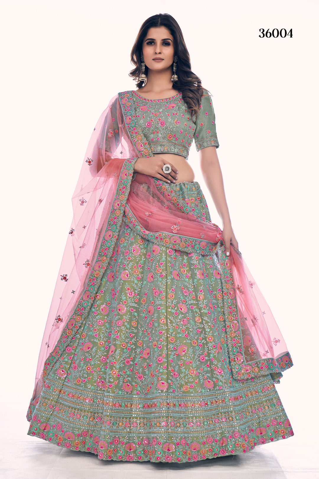 Designer Gota Silk Lehenga Choli Set | Soft Net Dupatta for Women