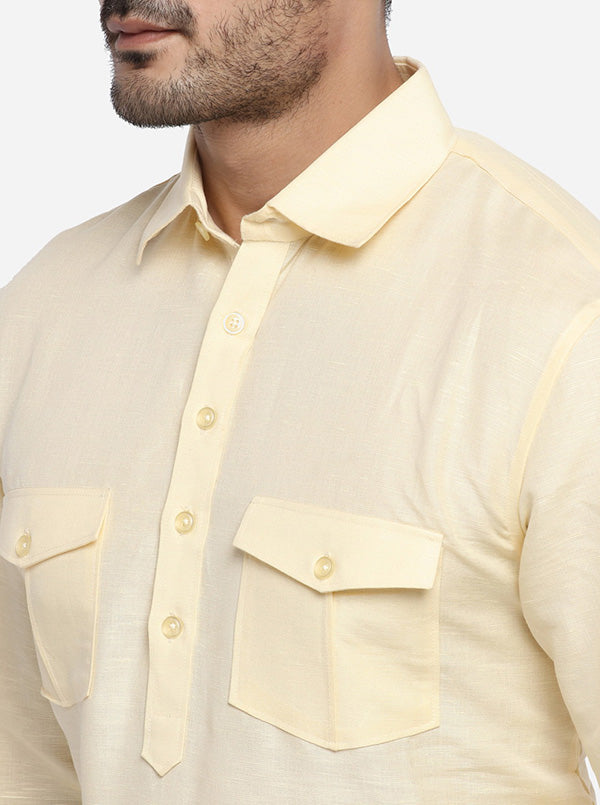 Beige Pathani kurta, adding a stylish edge to your ethnic collection in the USA.