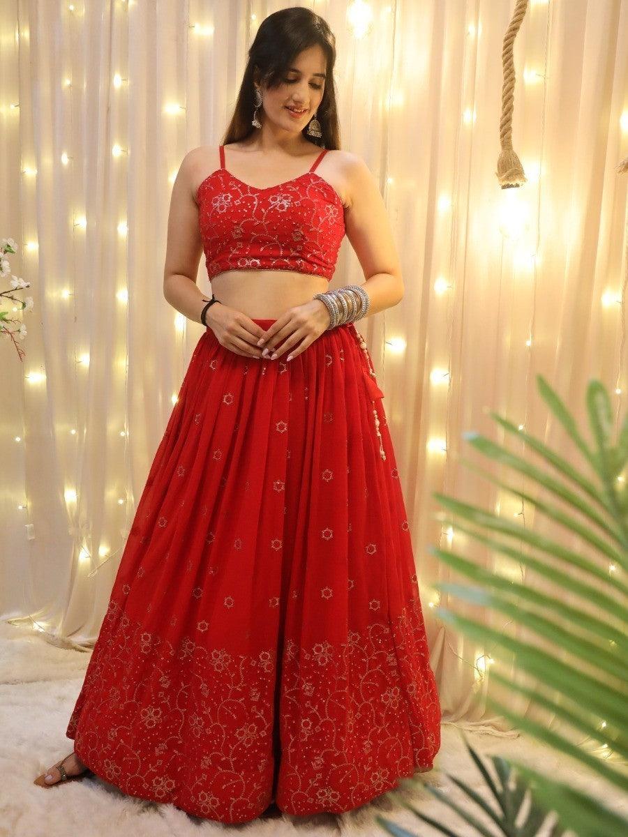 Gorgeous Red Lehenga Choli | Buy Bridal Lehenga Online Today