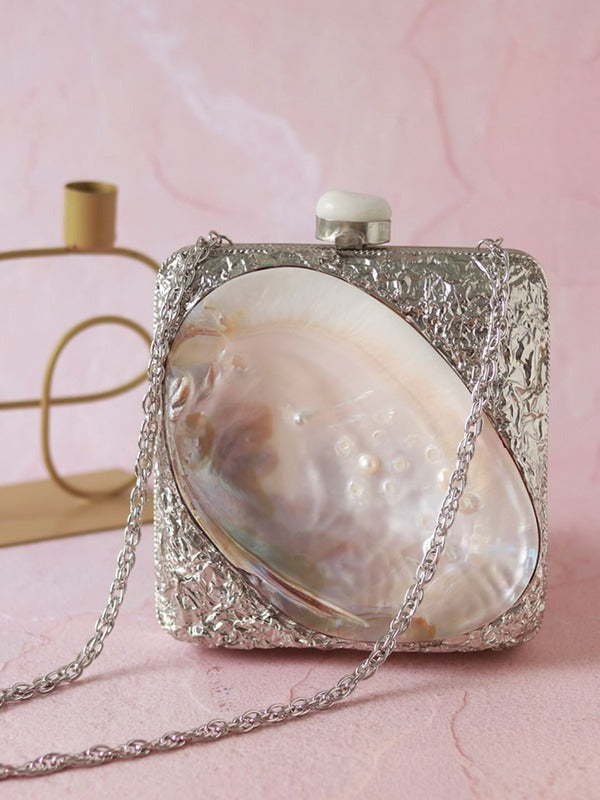 Mumtaz Mother of Pearl Clutch | Timeless Style Elegant Handbag