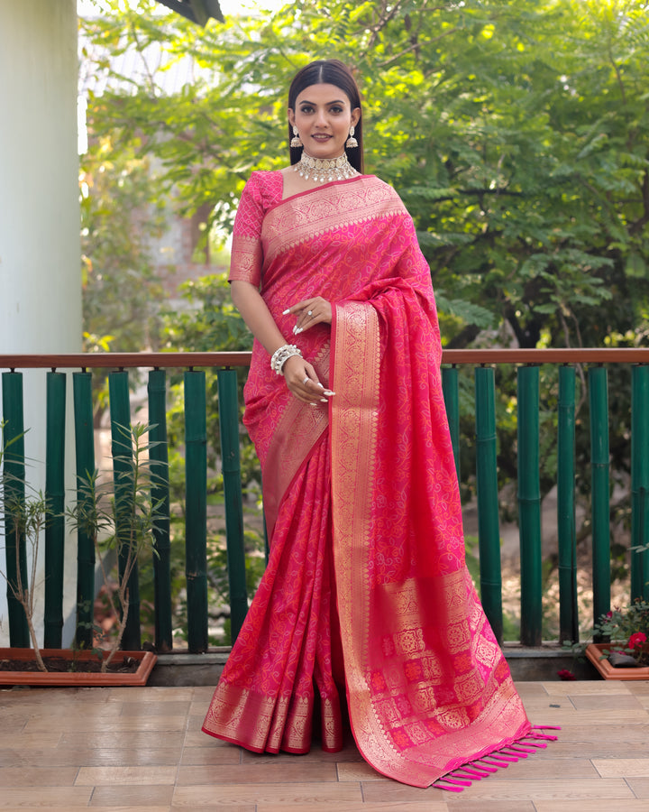 Elegant green Patola Silk Saree with intricate Zari and Kanchi borders, ideal for USA cultural events.