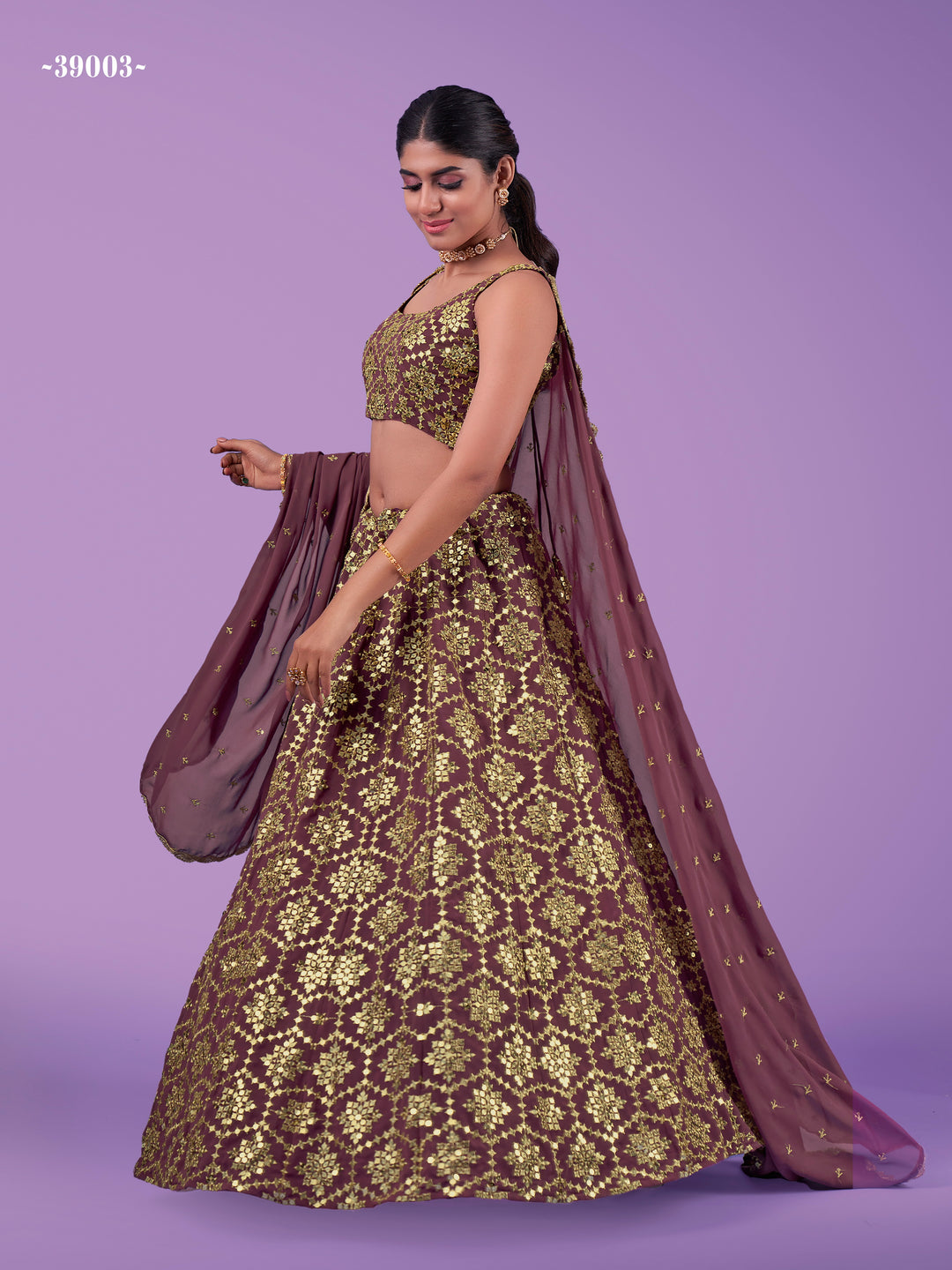 Elegant Lilac Lehenga Choli Set | Perfect for Parties & Functions