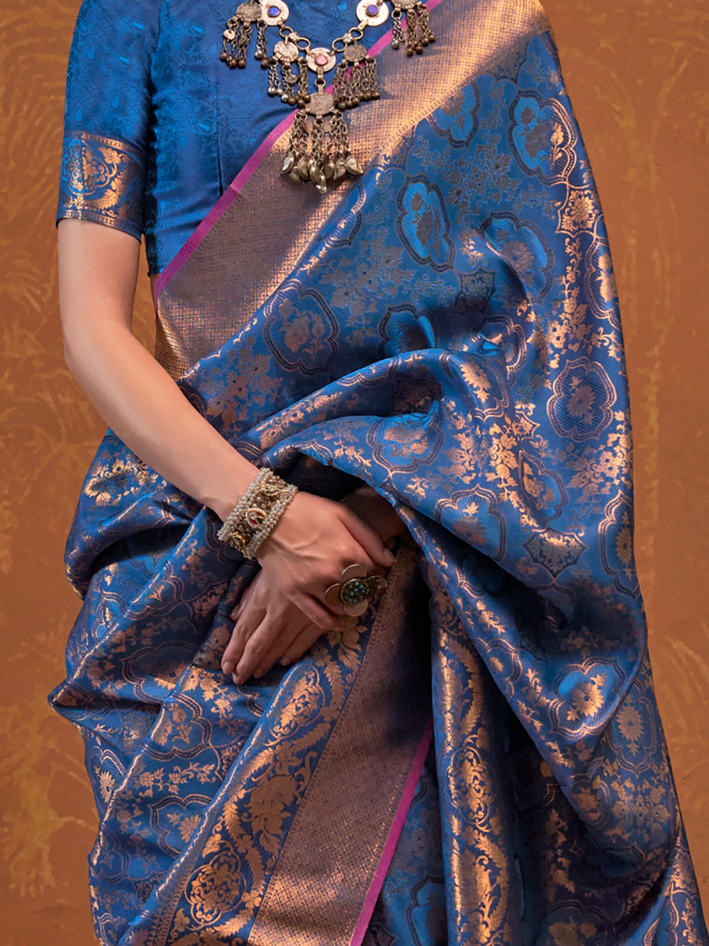 Vibrant color luxurious fabric exclusive attire crafted for elegance and style.