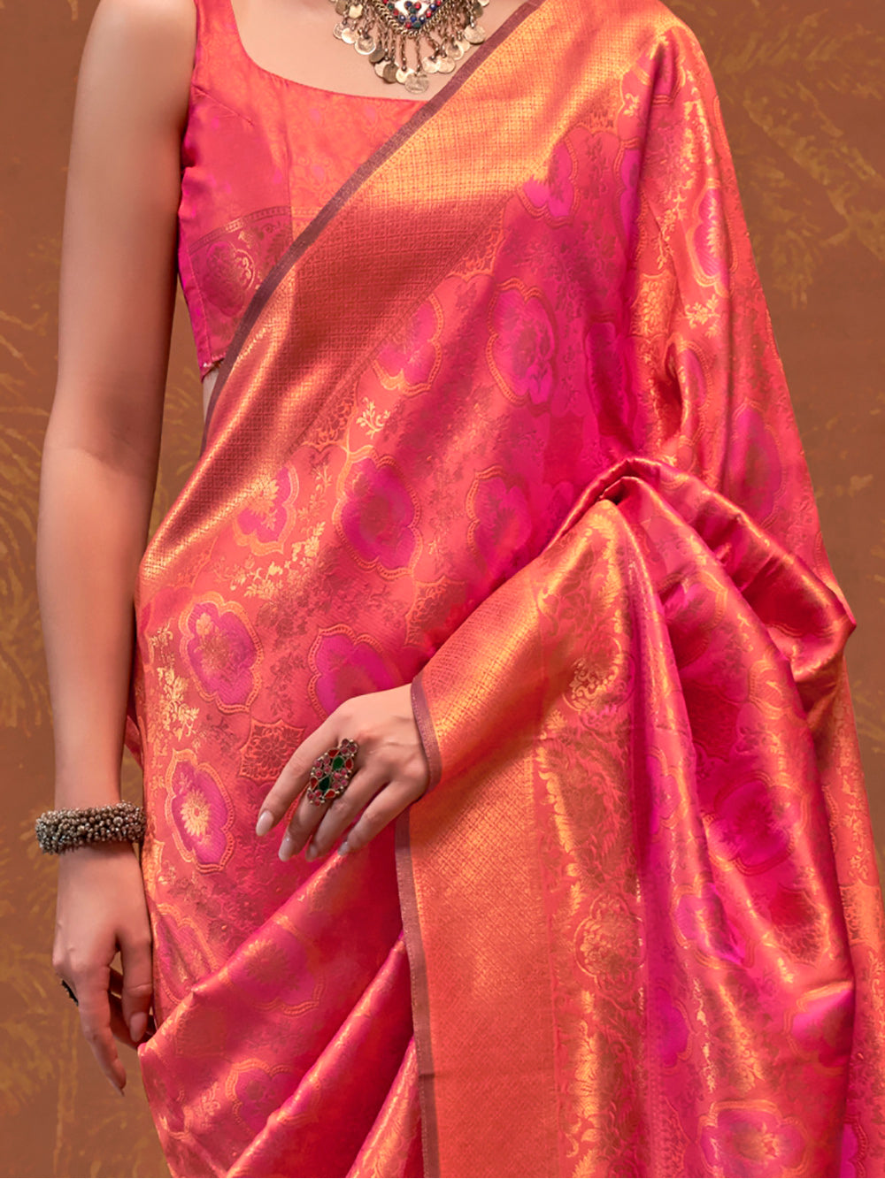 Vibrant color luxurious fabric exclusive attire crafted for elegance and style.