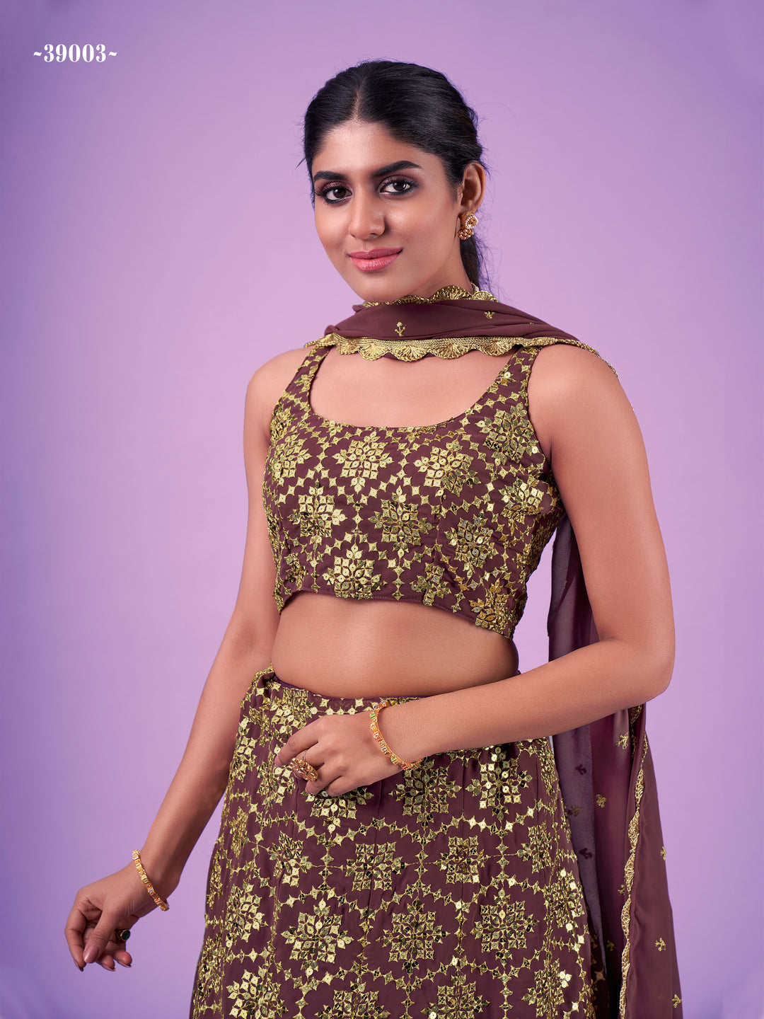 Elegant Lilac Lehenga Choli Set | Perfect for Parties & Functions