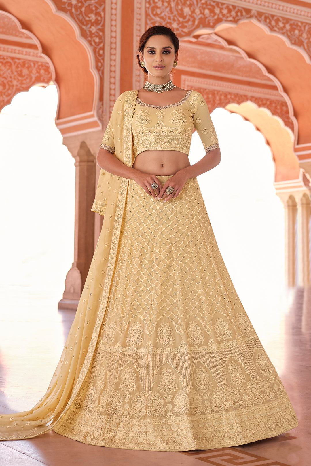 Elegant Off White Lehenga for Women | Bridal & Party Wear Lehenga Choli