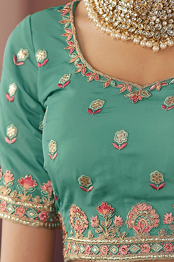 Elegant Turquoise Lehenga Choli | Party Wear & Festive Indian Ethnic Wear