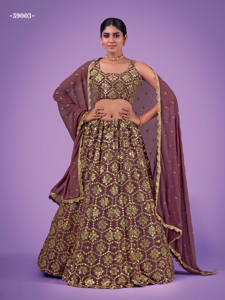 Elegant Lilac Lehenga Choli Set | Perfect for Parties & Functions