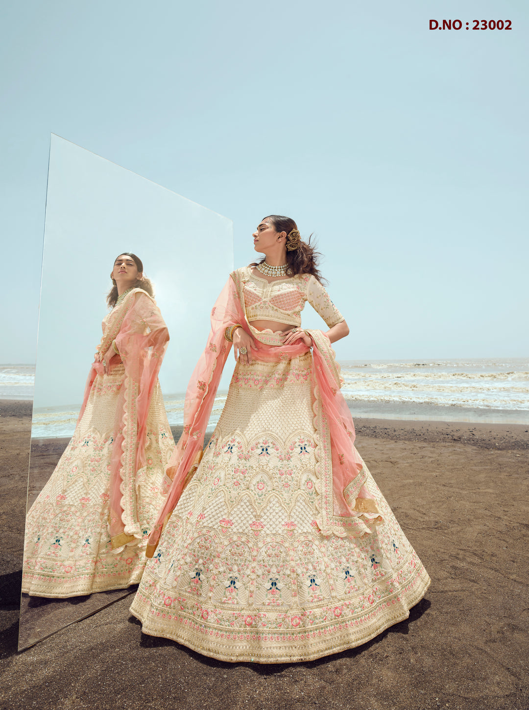 Elegant Georgette Lehenga Choli | Intricate Thread & Zarkan Details