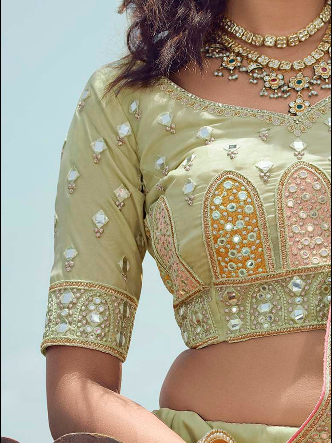 Luxurious Organza Lehenga Choli | Zarkan Embroidery for Festive Wear