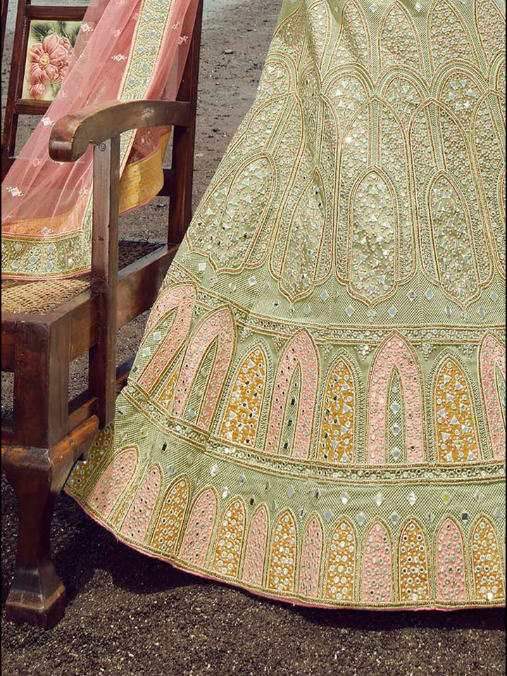 Luxurious Organza Lehenga Choli | Zarkan Embroidery for Festive Wear