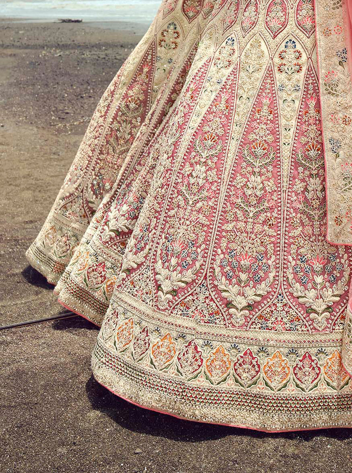 Net Lehenga Choli | Intricate Thread and Zarkan Work for Weddings