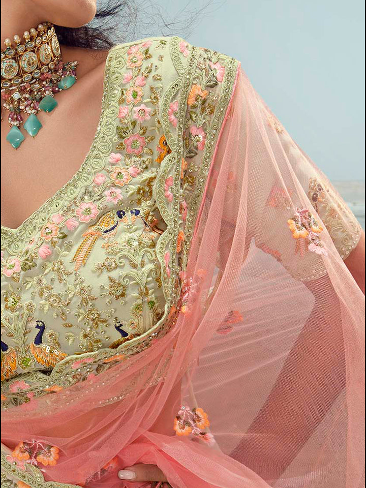 Regal Georgette Lehenga | Thread, Dori & Zarkan Work with Net Dupatta