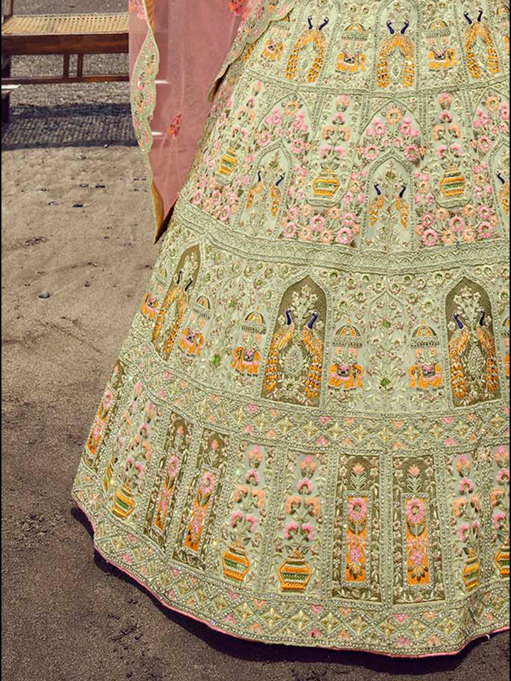 Regal Georgette Lehenga | Thread, Dori & Zarkan Work with Net Dupatta