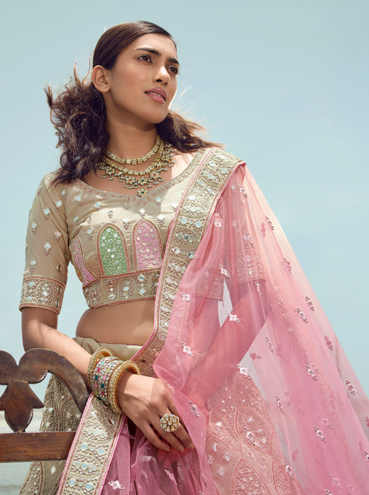 Luxurious Organza Lehenga Choli | Zarkan Embroidery for Festive Wear