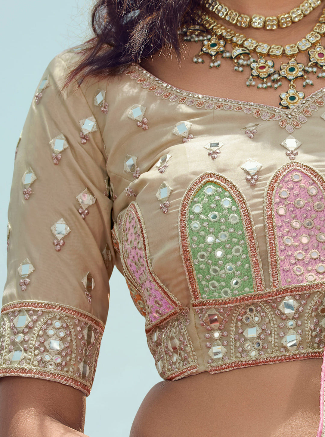 Luxurious Organza Lehenga Choli | Zarkan Embroidery for Festive Wear