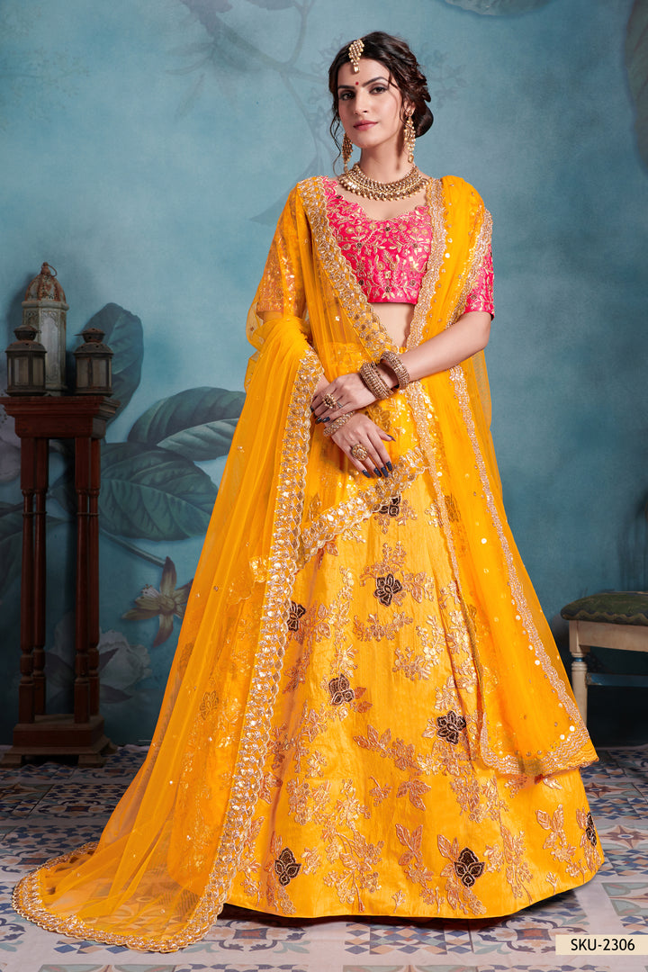 Yellow Lehenga for Women | Bridal Lehenga Choli for Wedding