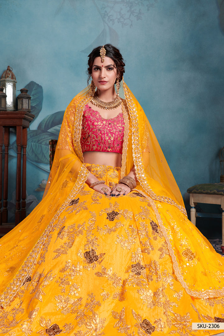 Yellow Lehenga for Women | Bridal Lehenga Choli for Wedding