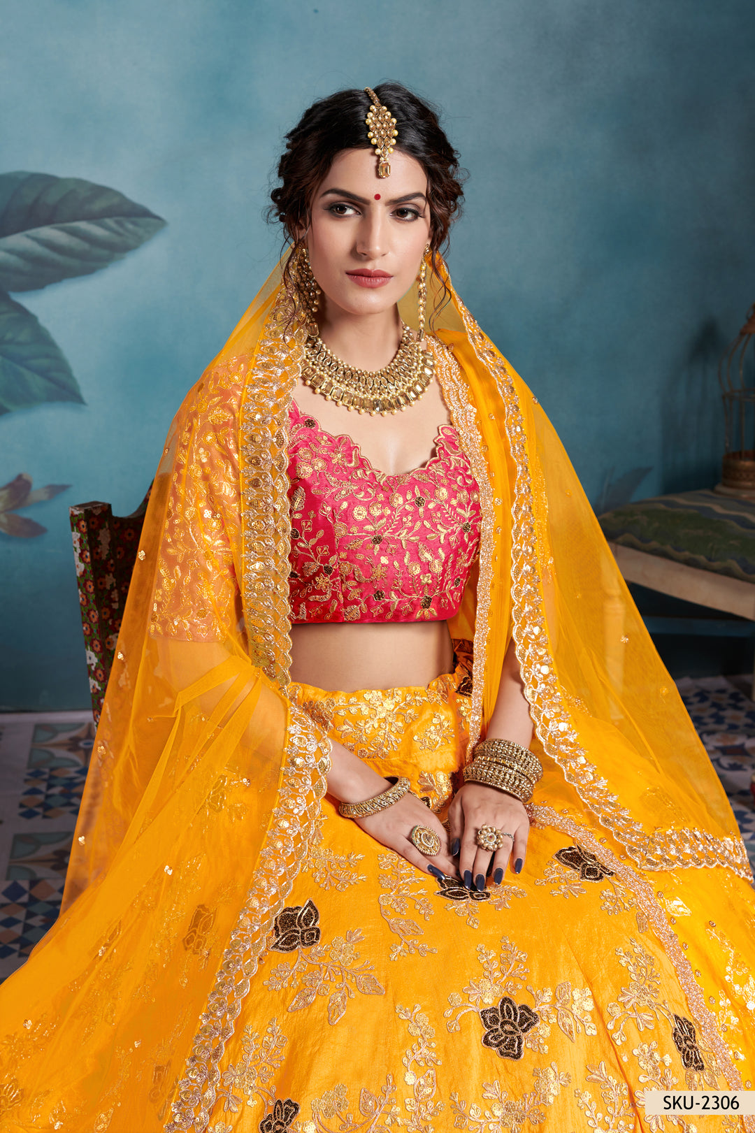 Yellow Lehenga for Women | Bridal Lehenga Choli for Wedding