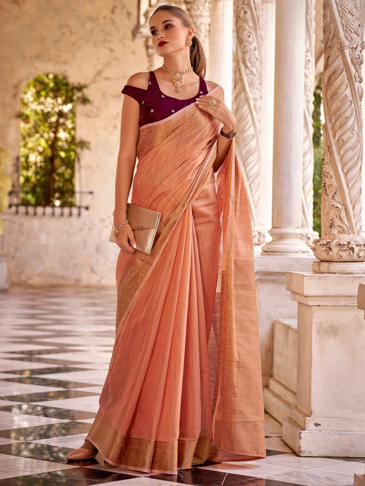 Red silk saree crafted for elegance and style.