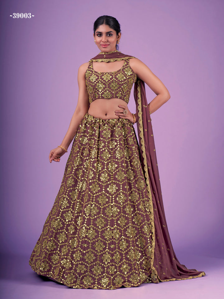 Elegant Lilac Lehenga Choli Set | Perfect for Parties & Functions