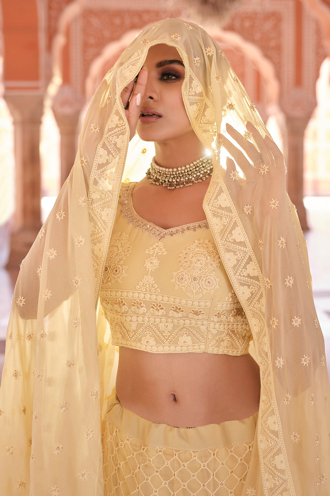 Elegant Off White Lehenga for Women | Bridal & Party Wear Lehenga Choli