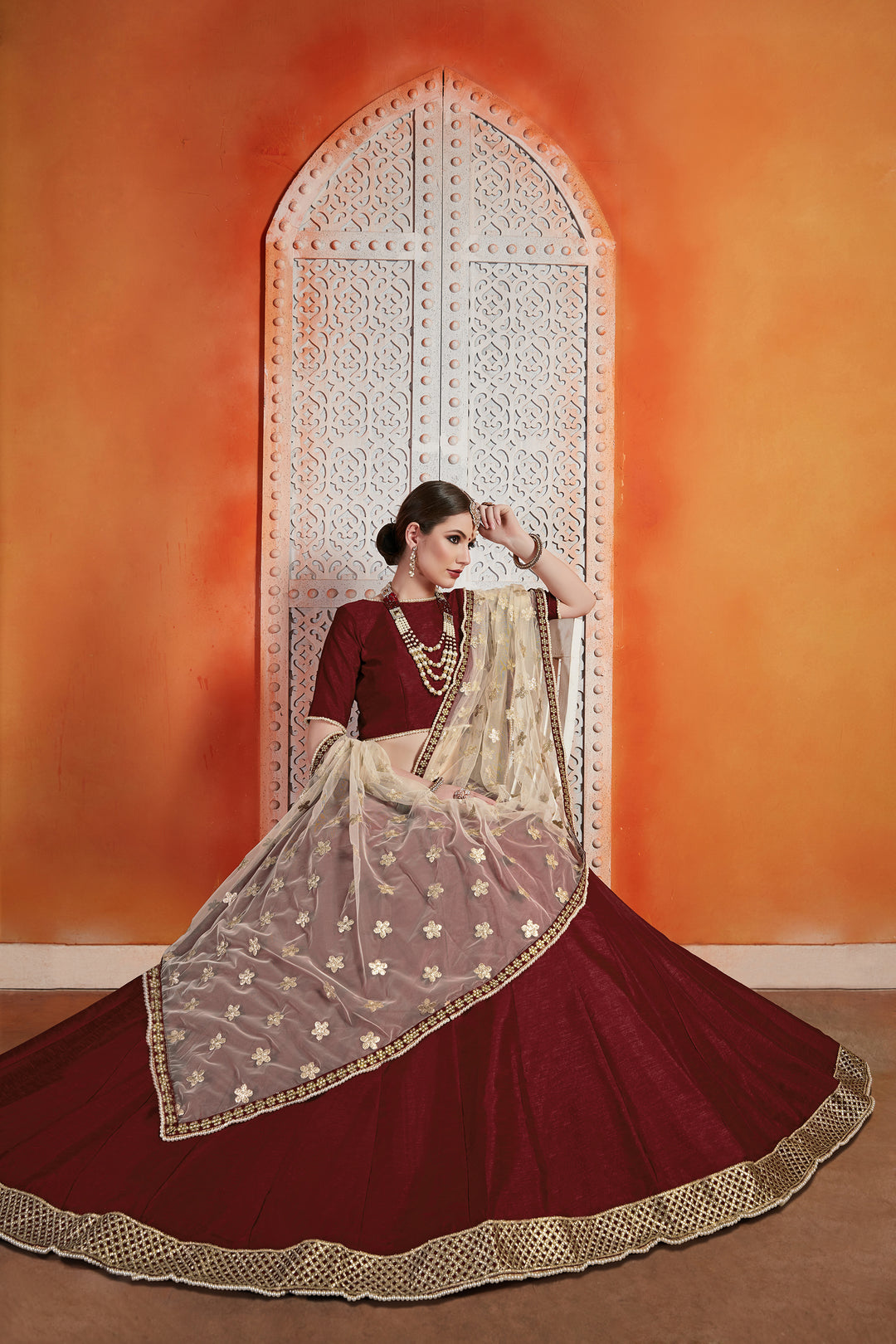 Stunning Maroon Lehenga Choli | Perfect Festive & Bridal Ensemble