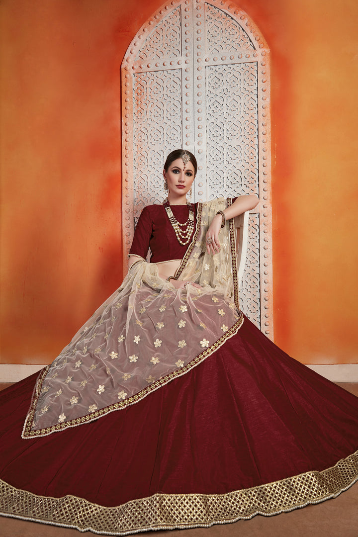 Stunning Maroon Lehenga Choli | Perfect Festive & Bridal Ensemble