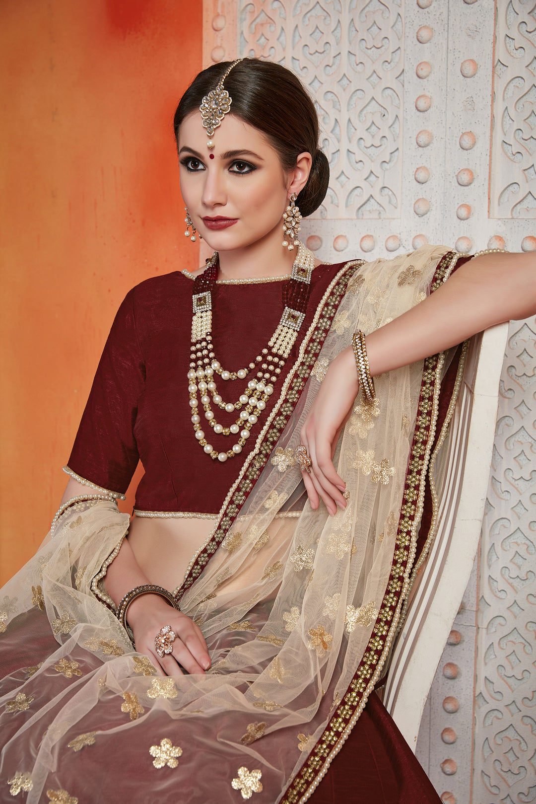 Stunning Maroon Lehenga Choli | Perfect Festive & Bridal Ensemble