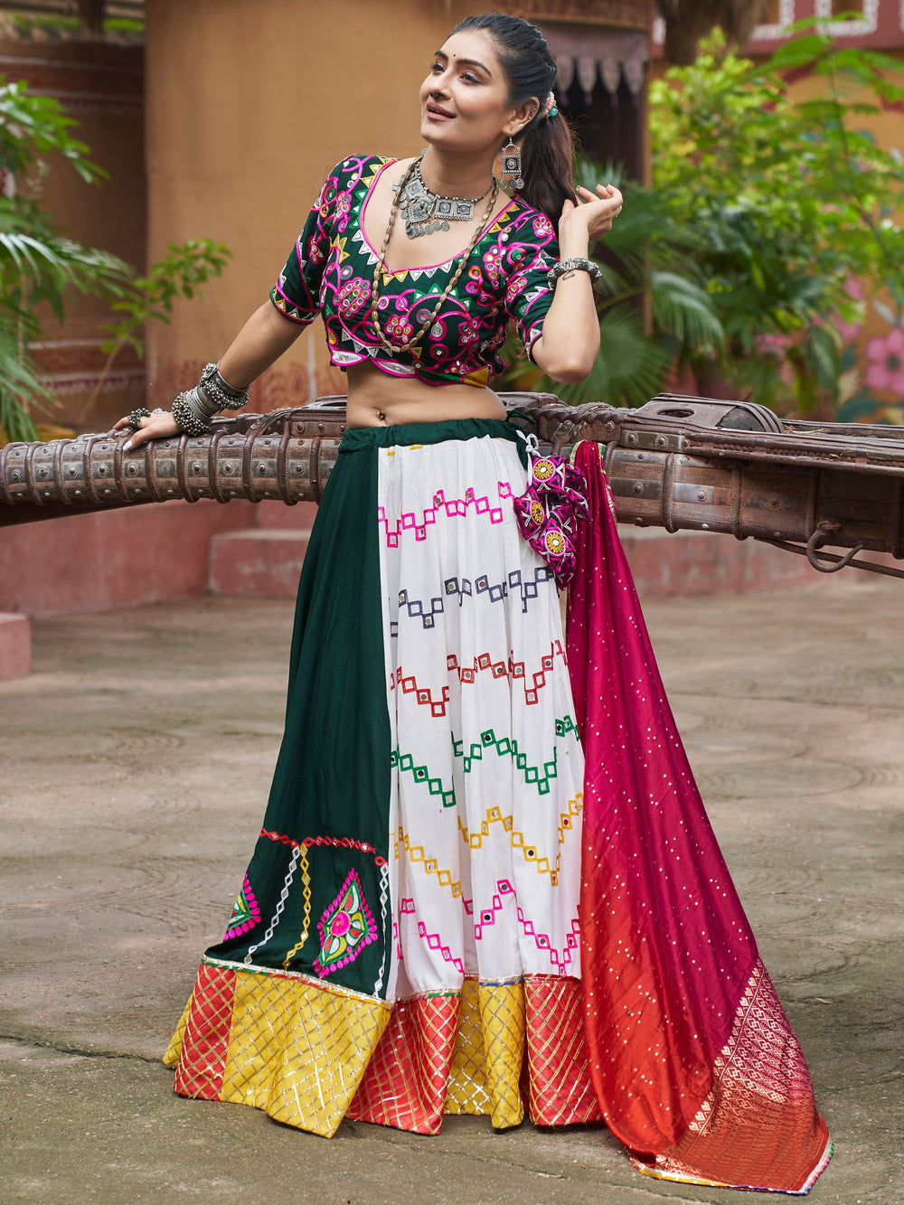 Vibrant color luxurious fabric exclusive attire crafted for elegance and style.