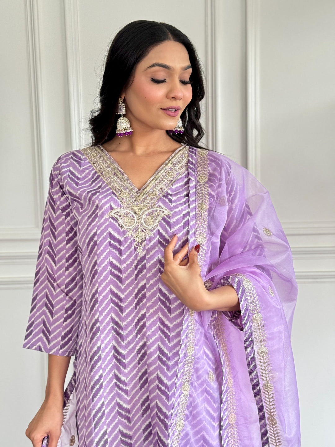 Lavender Kurti Set | Elegant Indian Ethnic Wear for Women