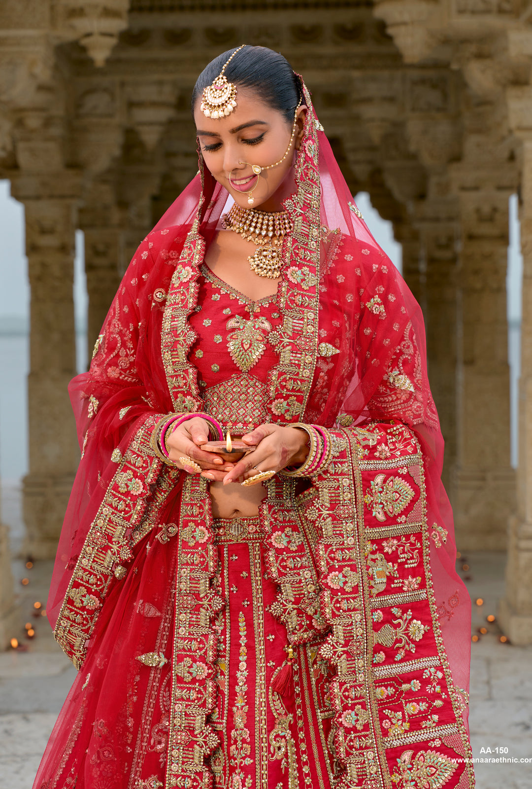 Silk & Art Silk Lehenga Choli with Heavy Embroidery, Zari & Sequins Work – Available in Rani Pink and Red