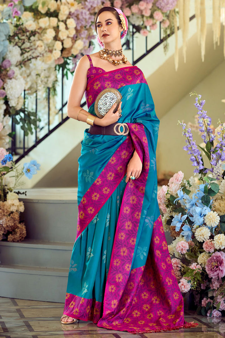 Breathtaking soft-silk Saree with Blouse | Crafted for Timeless Elegance