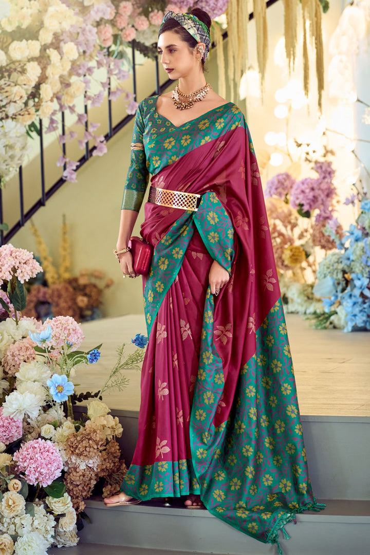 Breathtaking soft-silk Saree with Blouse | Crafted for Timeless Elegance