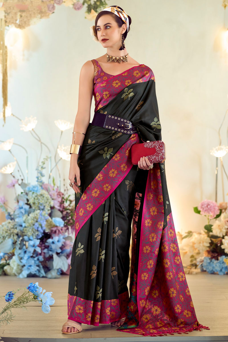 Breathtaking soft-silk Saree with Blouse | Crafted for Timeless Elegance