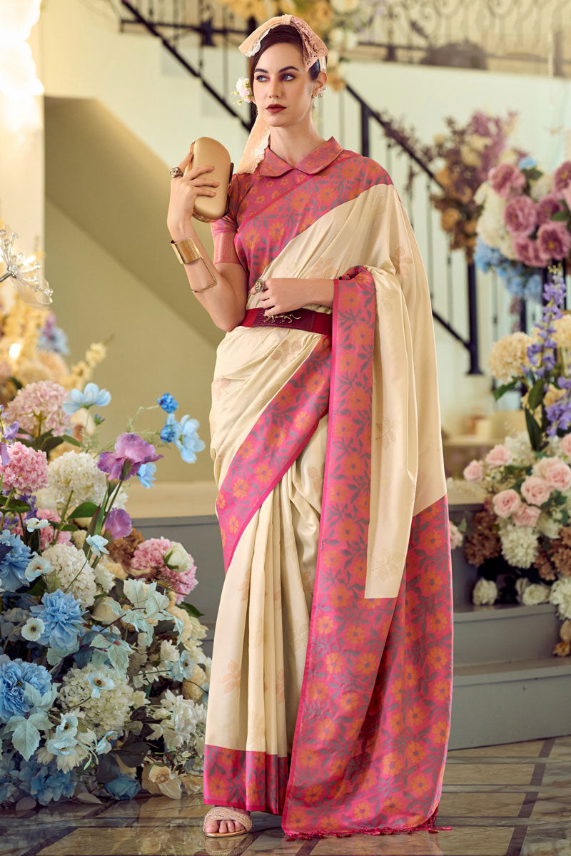 Breathtaking soft-silk Saree with Blouse | Crafted for Timeless Elegance