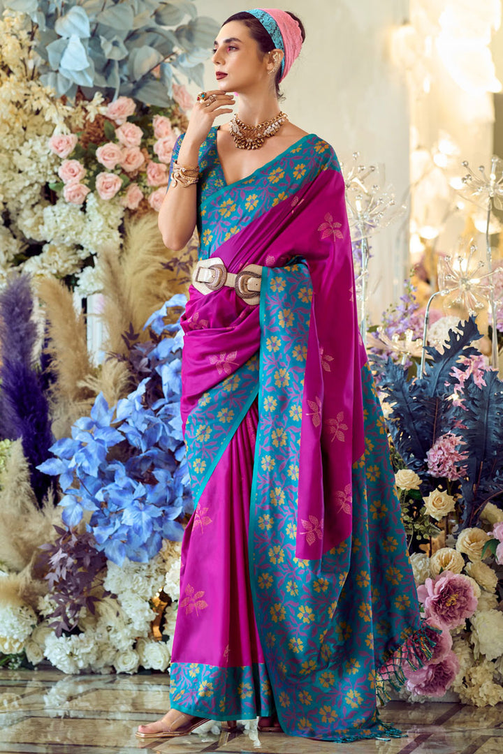 Breathtaking soft-silk Saree with Blouse | Crafted for Timeless Elegance